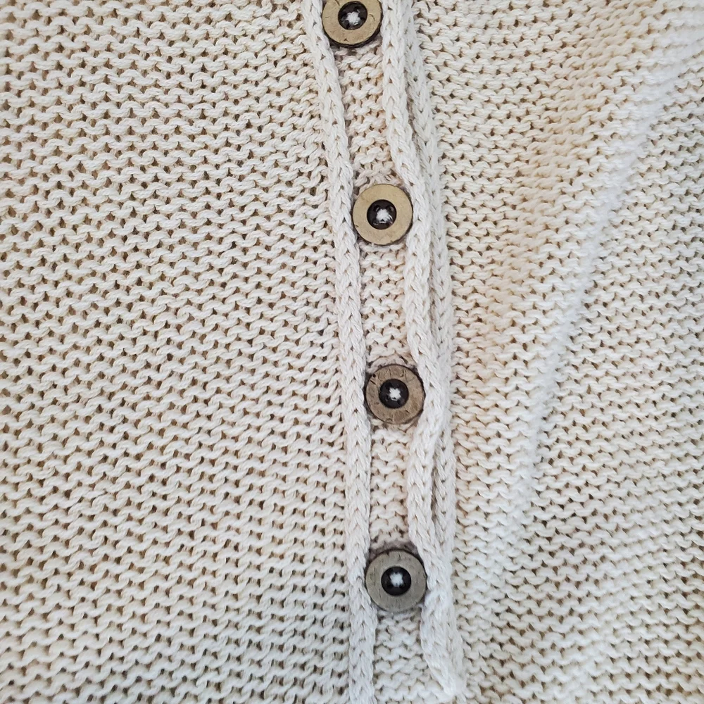 Free People We The Free Firefly Knit Tunic Top Sweater Size Small Cream
